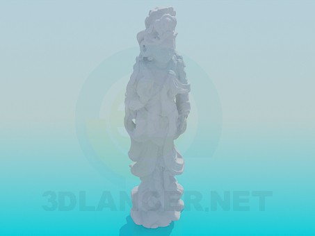 3D Modell Statue der Jungfrau Maria - Vorschau