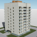 3d Nine-story building Chelyabinsk 60 years of October model buy - render