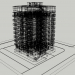 Edificio de nueve pisos Chelyabinsk 60 años de octubre 3D modelo Compro - render