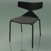 3d model Stackable chair 3710 (4 metal legs, with cushion, Black, V39) - preview