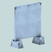 3d Reinforced concrete fence slab PO-2 model buy - render