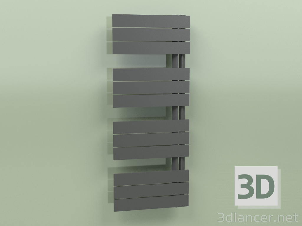 3D modeli Isıtmalı havlu askısı - Elato (1130 x 450, RAL - 9005) - önizleme