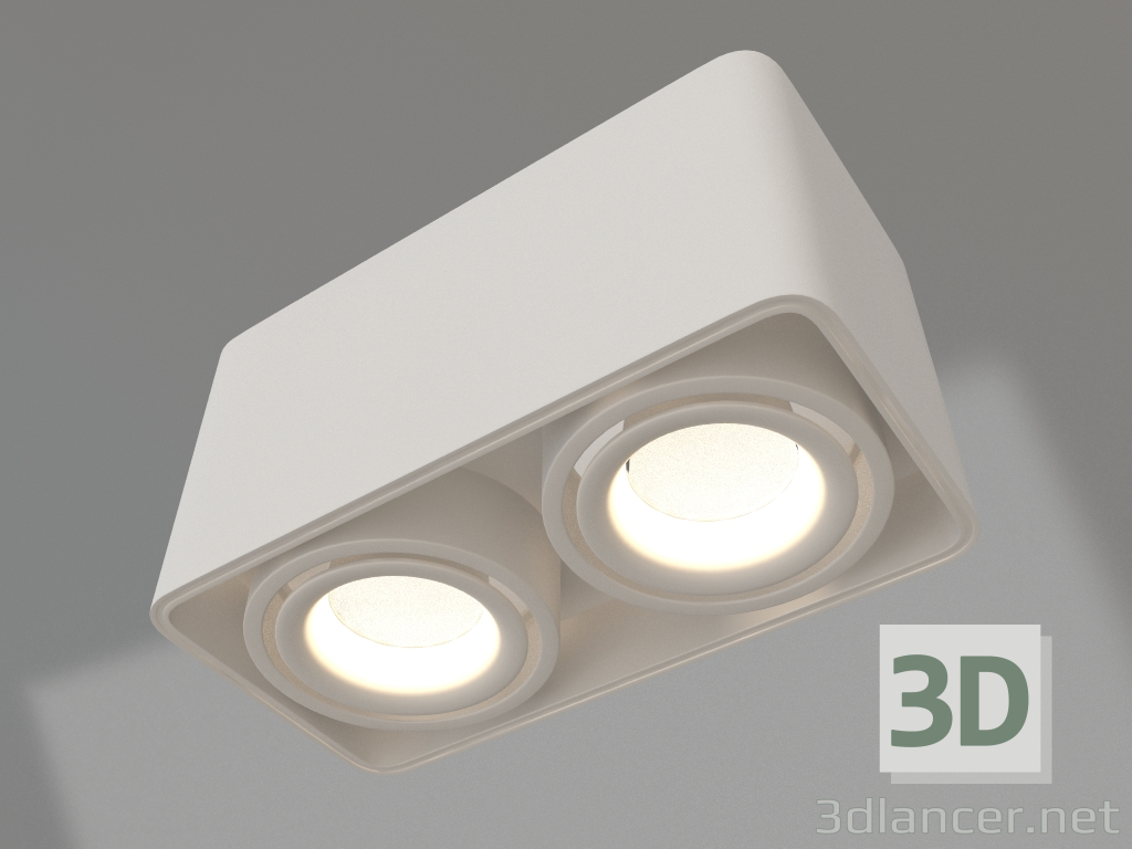 3d model Lámpara SP-CUBUS-S195x100-2x8W Day4000 (WH, 45 grados, 230V) - vista previa
