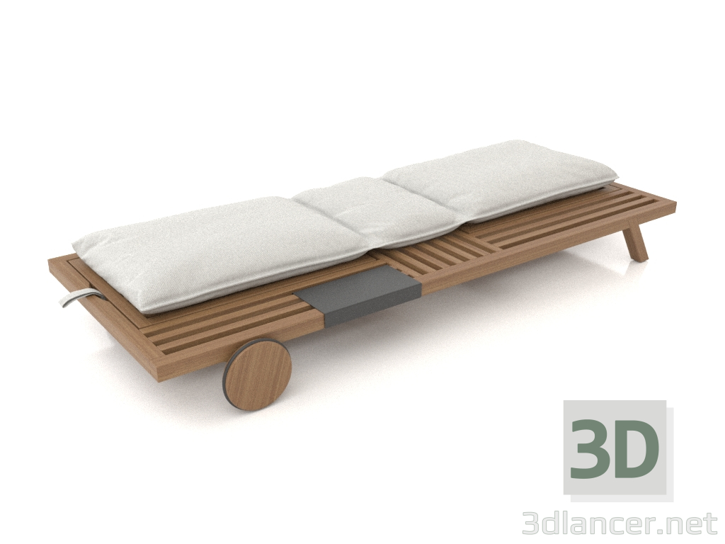 3d model Chaise longue (back lowered) - preview