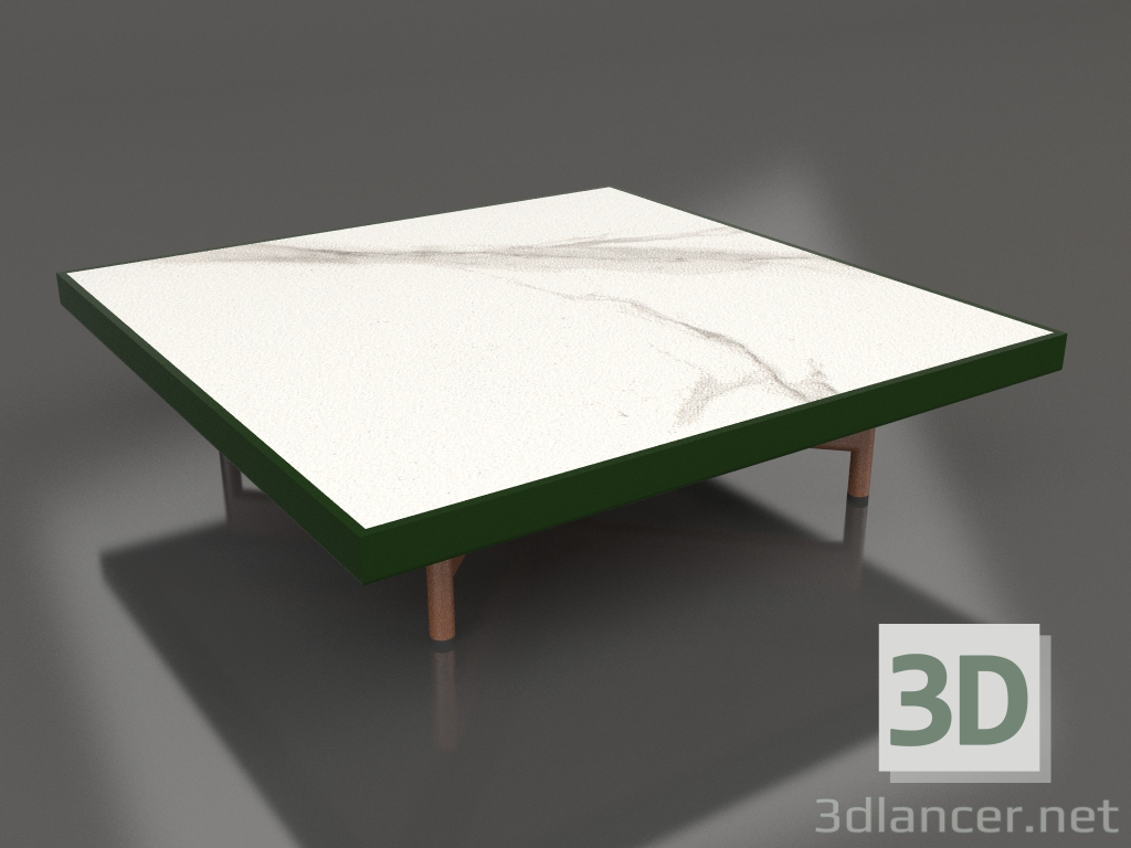 3d модель Квадратний журнальний столик (Bottle green, DEKTON Aura) – превью