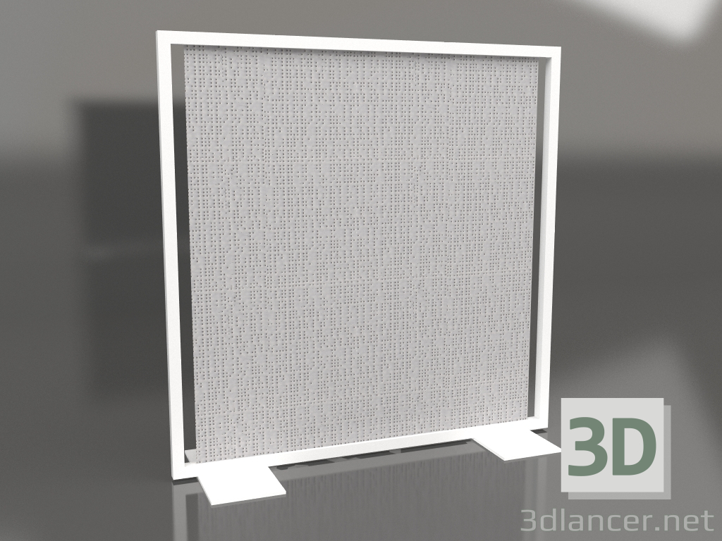 3D Modell Bildschirmtrennwand 150x150 (Weiß) - Vorschau