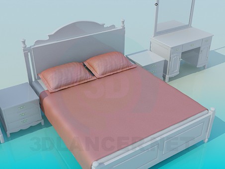 3d model Set in the bedroom - preview