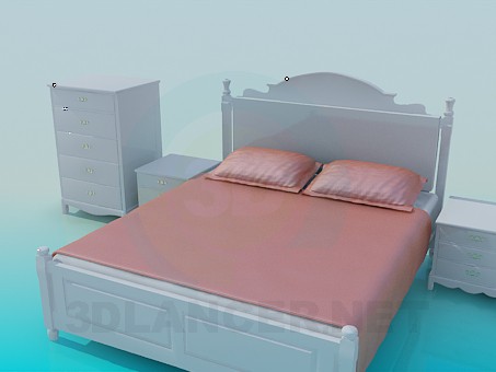 3d модель Набор в спальную – превью 3d модель Набор в спальную – превью