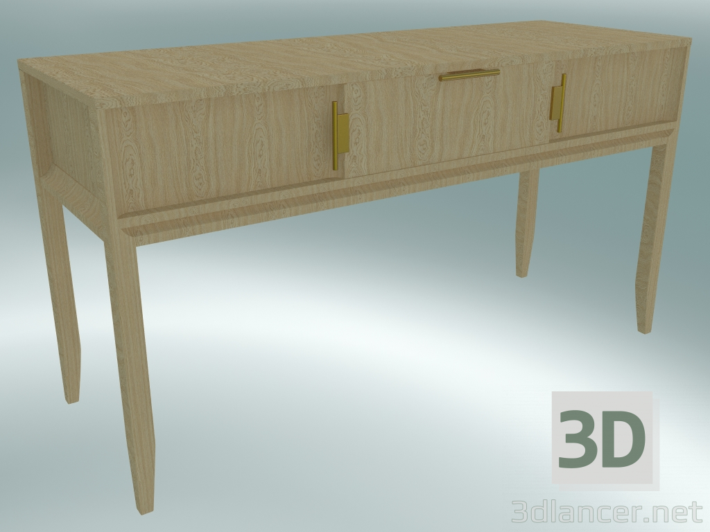 modèle 3D Console à 3 tiroirs (Chêne clair) - preview