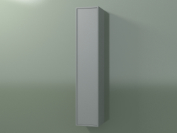 Armario de pared con 1 puerta (8BUADCD01, 8BUADCS01, Silver Grey C35, L 24, P 24, H 120 cm)
