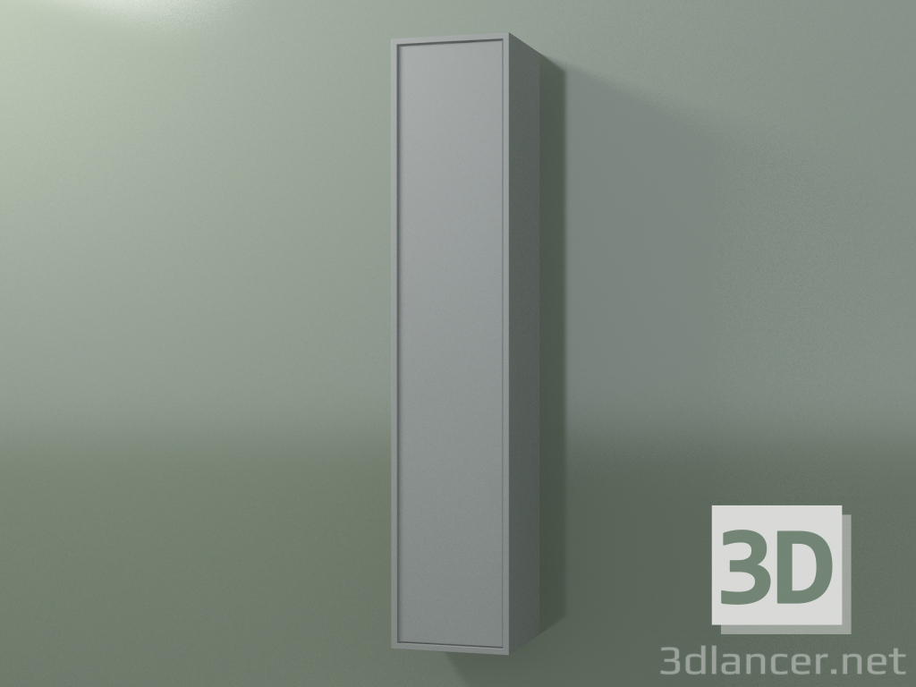 modèle 3D Élément mural 1 porte (8BUADCD01, 8BUADCS01, gris argenté C35, L 24, P 24, H 120 cm) - preview
