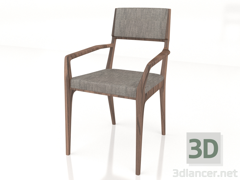 modèle 3D Chaise avec accoudoirs Ala - preview