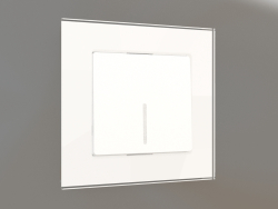 Interruptor de tecla única com luz de fundo (branco fosco)
