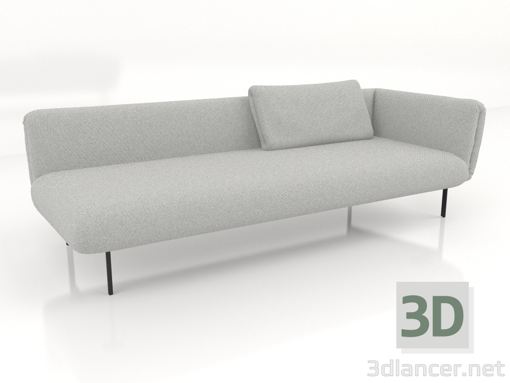 modello 3D Modulo terminale divano 225 destro (opzione 2) - anteprima