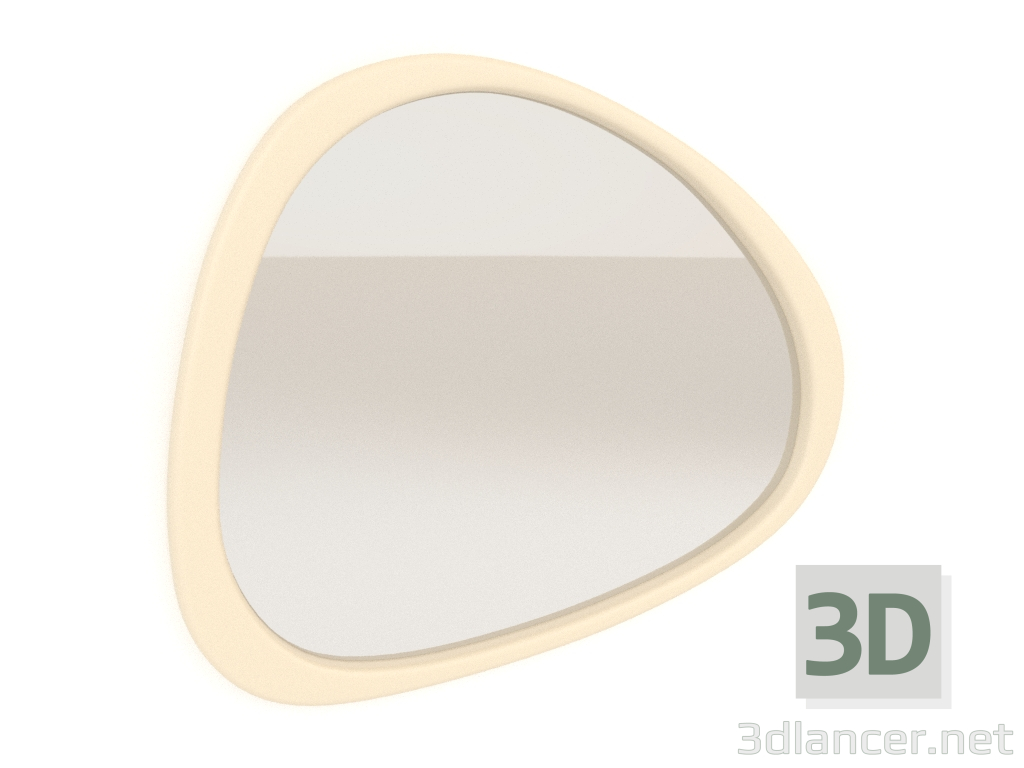 modello 3D Specchio da parete piccolo ASYM (vaniglia) - anteprima modello 3D Specchio da parete piccolo ASYM (vaniglia) - anteprima