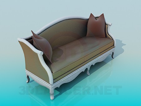 3d model Antique Sofa - preview 3d model Antique Sofa - preview