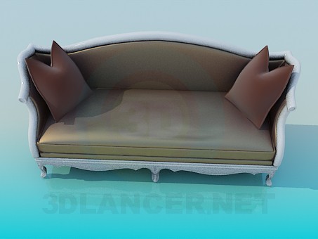 3d model Antique Sofa - preview 3d model Antique Sofa - preview