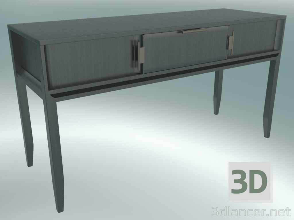 modèle 3D Console à 3 tiroirs (chêne gris) - preview