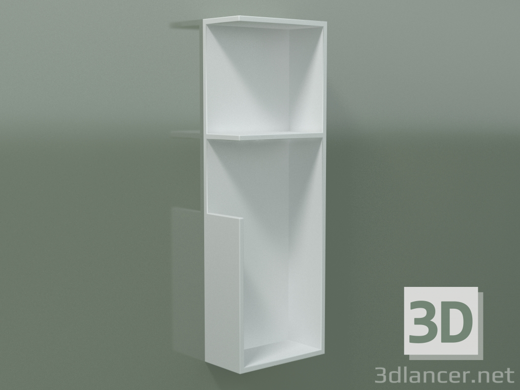 3D Modell Vertikales Regal (90U19003, Gletscherweiß C01, L 24, P 12, H 72 cm) - Vorschau
