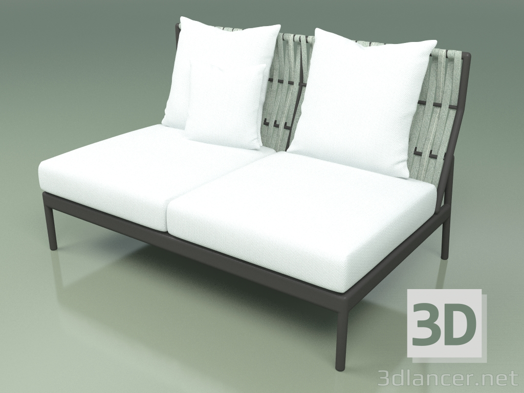 modello 3D Modulo divano centrale 106 (Cintura Menta) - anteprima