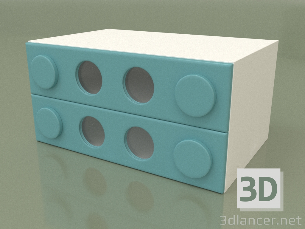 3D modeli Küçük çekmeceli dolap (Mussone) - önizleme