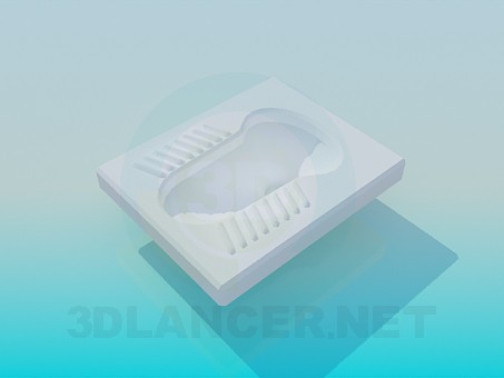 3d model Floor toilet - preview 3d model Floor toilet - preview