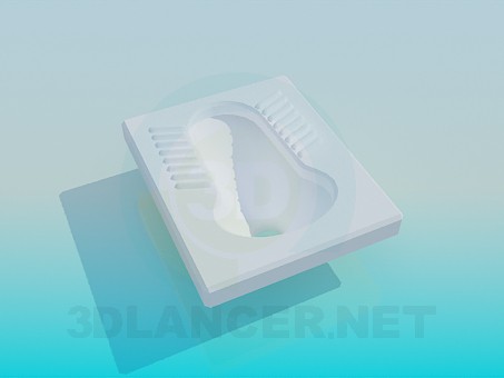 3d model Floor toilet - preview 3d model Floor toilet - preview