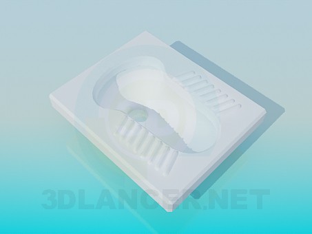 3d model Floor toilet - preview 3d model Floor toilet - preview