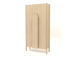 Garderobe mit langen Griffen B 01 (800x300x1600, Holz weiß)