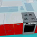 3D Modell Kleine Küche set - Vorschau