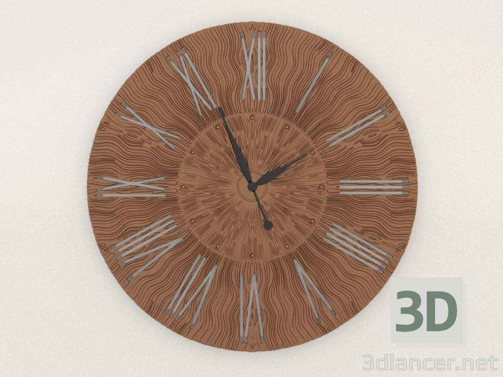 3 डी मॉडल दीवार घड़ी ट्विंकल (कांस्य) - पूर्वावलोकन