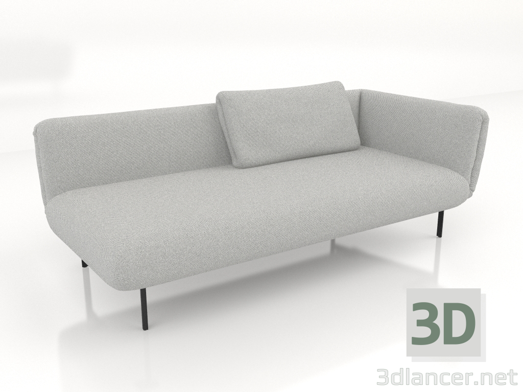 3D modeli Son kanepe modülü 190 sağ (seçenek 2) - önizleme