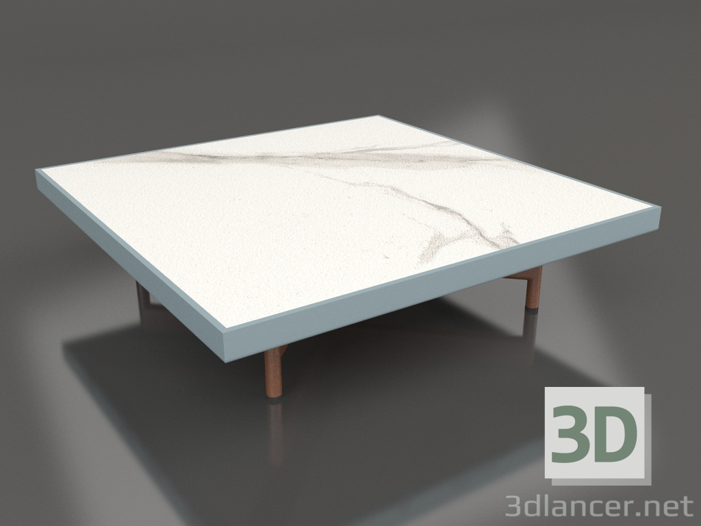 modello 3D Tavolino quadrato (grigio blu, DEKTON Aura) - anteprima