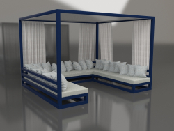 Sofá com cortinas (azul noite)