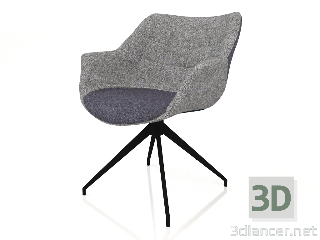 3d model Silla giratoria Doulton (Gris) - vista previa