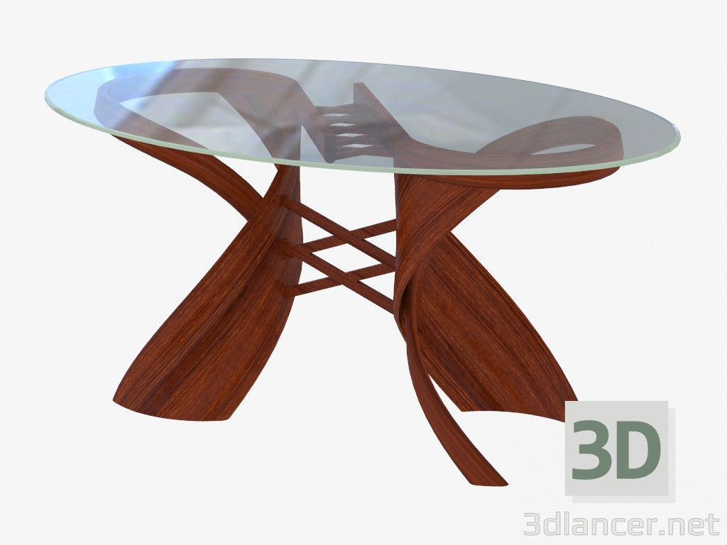 3D Modell Esstisch im Jugendstil - Vorschau