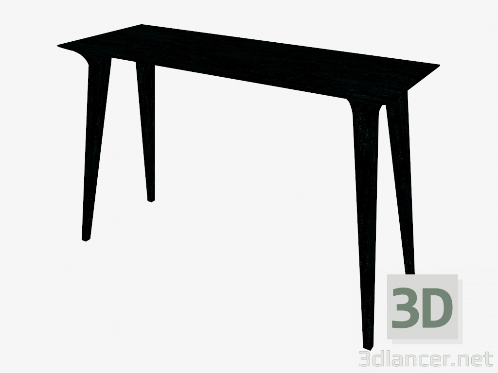 modello 3D Tavolo consolle (frassino tinto nero 40x110) - anteprima