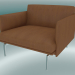 3D Modell Armchair Outline (Refine Cognac Leather, Poliertes Aluminium) - Vorschau