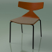 Modelo 3d Cadeira empilhável 3710 (4 pernas de metal, com almofada, laranja, V39) - preview
