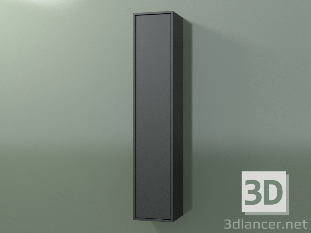 3D Modell Wandschrank mit 1 Tür (8BUADCD01, 8BUADCS01, Deep Nocturne C38, L 24, P 24, H 120 cm) - Vorschau