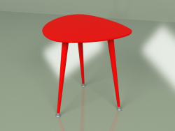 Приставной стол Капля монохром (красный)