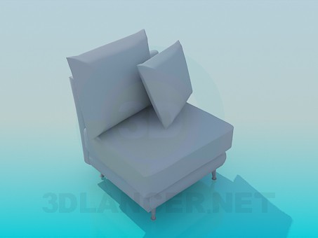 modèle 3D Fauteuil sans accoudoirs - preview