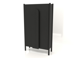 Garderobe mit langen Griffen B 01 (800x300x1400, Holz schwarz)