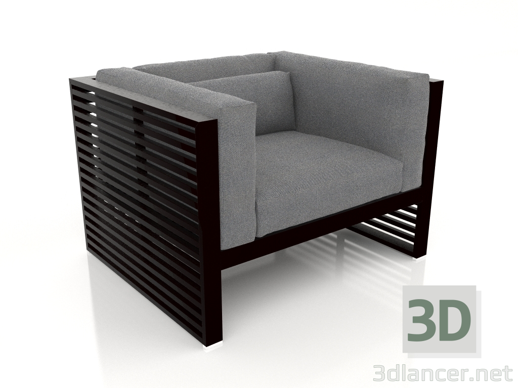 3 डी मॉडल लाउंज कुर्सी (काला) - पूर्वावलोकन