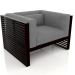 modello 3D Poltrona lounge (nera) - anteprima