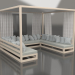 3D Modell Sofa mit Vorhängen (Sand) - Vorschau