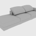 modèle 3D Sofa PENINSULE D'ALFRED (327x105xh76 DX) - preview