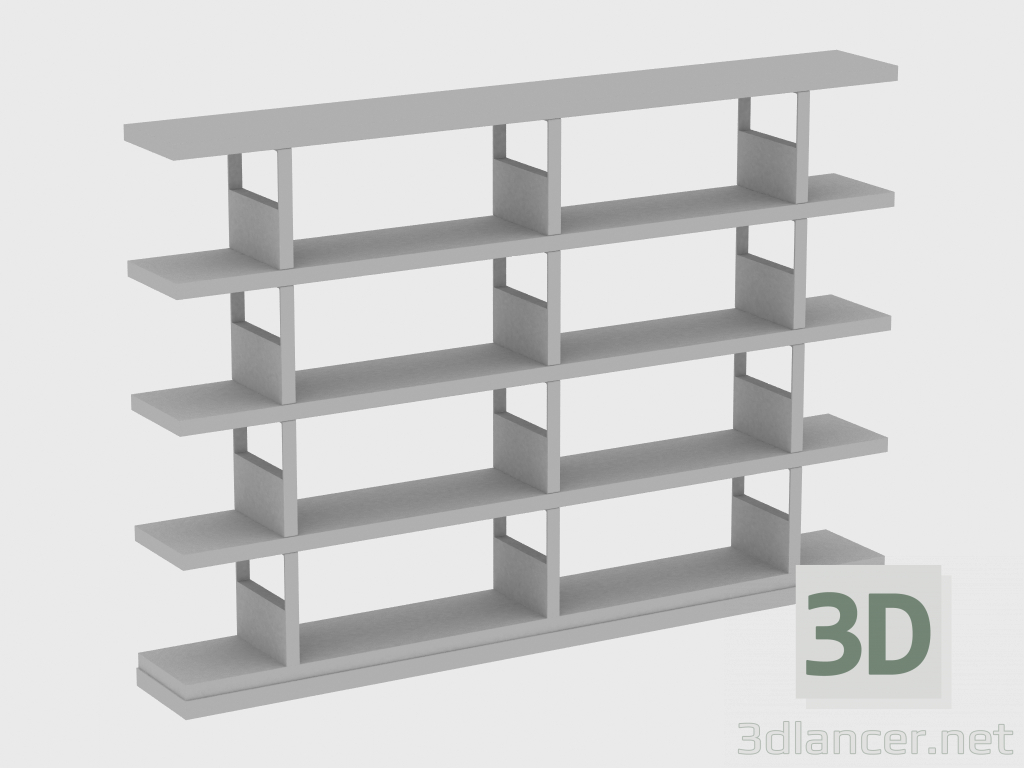 modello 3D Rack HARVARDEVO COMPOSIZIONE (260xH143) - anteprima