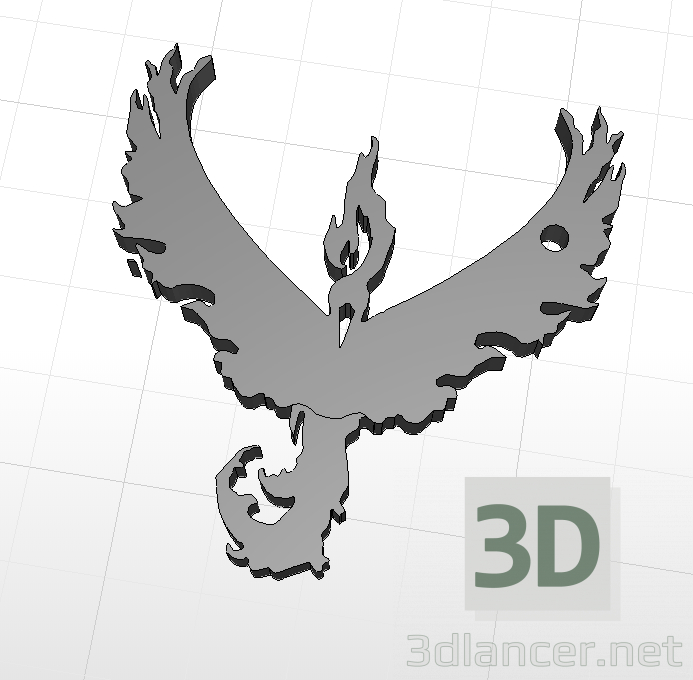 3d модель брелок Птах – превью