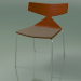 3d model Stackable chair 3710 (4 metal legs, with cushion, Orange, CRO) - preview